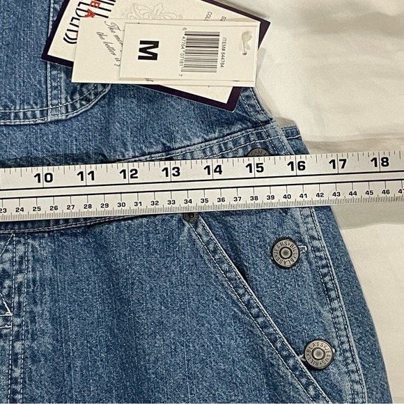 VTG Y2K Bill Blass Vintage Ladies Bib Carpenter Bib Overall Shorts Sz Medium NWT - Picture 14 of 15